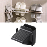 Maxbell Shower Foot Rest Portable Washing Footrest Pedal for Bath Traveling Entryway Black