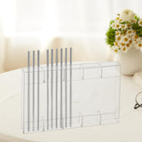 Maxbell Acrylic Straw Holder Space Save Bar Home Household Drinking Straws Container