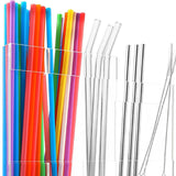 Maxbell Acrylic Straw Holder Space Save Bar Home Household Drinking Straws Container