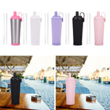 Maxbell Ceramic Coated Liner Insulated Tumbler Cup for Party Camping Walking Silver