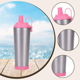 Maxbell Ceramic Coated Liner Insulated Tumbler Cup for Party Camping Walking Silver