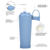 Maxbell Ceramic Coated Liner Insulated Tumbler Cup for Party Camping Walking Silver