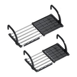 Maxbell Balcony Railing Clothes Drying Rack Adjustable for Window Bathroom