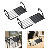 Maxbell Balcony Railing Clothes Drying Rack Adjustable for Window Bathroom