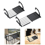 Maxbell Balcony Railing Clothes Drying Rack Adjustable for Window Bathroom