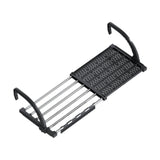 Maxbell Balcony Railing Clothes Drying Rack Adjustable for Window Bathroom