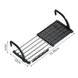 Maxbell Balcony Railing Clothes Drying Rack Adjustable for Window Bathroom