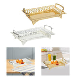 Maxbell Serving Tray with Handles Fruit Storage Plate for Kitchen Dining