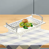 Maxbell Serving Tray with Handle Nordic Iron Art Tray for Living Room