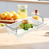 Maxbell Serving Tray with Handle Nordic Iron Art Tray for Living Room