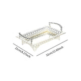 Maxbell Serving Tray with Handle Nordic Iron Art Tray for Living Room