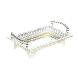 Maxbell Serving Tray with Handle Nordic Iron Art Tray for Living Room