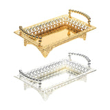 Maxbell Serving Tray with Handle Nordic Iron Art Tray for Living Room