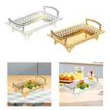 Maxbell Serving Tray with Handle Nordic Iron Art Tray for Living Room
