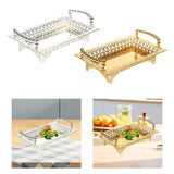 Maxbell Serving Tray with Handle Nordic Iron Art Tray for Living Room