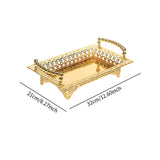 Maxbell Serving Tray with Handle Nordic Iron Art Tray for Living Room