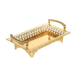 Maxbell Serving Tray with Handle Nordic Iron Art Tray for Living Room