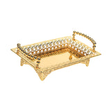 Maxbell Serving Tray with Handle Nordic Iron Art Tray for Living Room