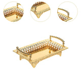 Maxbell Serving Tray with Handle Nordic Iron Art Tray for Living Room