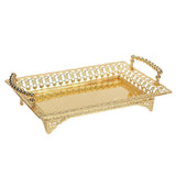 Maxbell Serving Tray with Handle Nordic Iron Art Tray for Living Room
