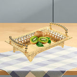 Maxbell Serving Tray with Handle Nordic Iron Art Tray for Living Room