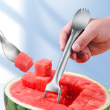 Maxbell Watermelon Fork Slicer Cutter Fruit Slicer Cutter for Picnic Camping Kitchen