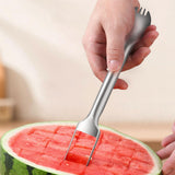 Maxbell Watermelon Fork Slicer Cutter Fruit Slicer Cutter for Picnic Camping Kitchen