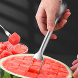 Maxbell Watermelon Fork Slicer Cutter Fruit Slicer Cutter for Picnic Camping Kitchen