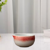 Maxbell Ceramic Matcha Bowl Handmade Gift Matcha Bowl for Family Ceremony Tea Lovers red