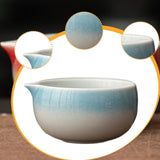 Maxbell Ceramic Matcha Bowl Handmade Gift Matcha Bowl for Family Ceremony Tea Lovers blue