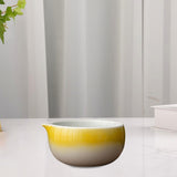 Maxbell Ceramic Matcha Bowl Handmade Gift Matcha Bowl for Family Ceremony Tea Lovers yellow