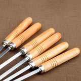Maxbell 6 Pieces Stainless Steel Flat Skewers BBQ Skewers for Cooking Picnic Camping