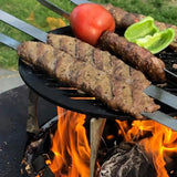 Maxbell 6 Pieces Stainless Steel Flat Skewers BBQ Skewers for Cooking Picnic Camping