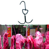 Maxbell Roast Duck Hook Stainless Steel Bacon Hanger Double Hooks for Hams Black