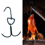 Maxbell Roast Duck Hook Stainless Steel Bacon Hanger Double Hooks for Hams Black