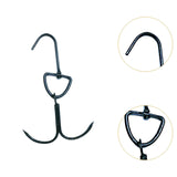 Maxbell Roast Duck Hook Stainless Steel Bacon Hanger Double Hooks for Hams Black