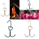 Maxbell Roast Duck Hook Stainless Steel Bacon Hanger Double Hooks for Hams Black