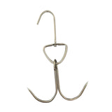 Maxbell Roast Duck Hook Stainless Steel Bacon Hanger Double Hooks for Hams Argent