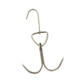Maxbell Roast Duck Hook Stainless Steel Bacon Hanger Double Hooks for Hams Argent
