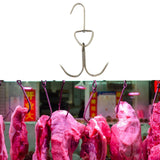 Maxbell Roast Duck Hook Stainless Steel Bacon Hanger Double Hooks for Hams Argent