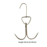 Maxbell Roast Duck Hook Stainless Steel Bacon Hanger Double Hooks for Hams Argent