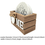 Maxbell 6 Pieces Wooden Coasters Set with Holder Gift for Bar Drinking Glasses Party
