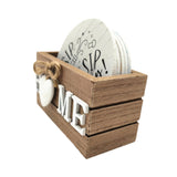 Maxbell 6 Pieces Wooden Coasters Set with Holder Gift for Bar Drinking Glasses Party