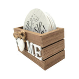 Maxbell 6 Pieces Wooden Coasters Set with Holder Gift for Bar Drinking Glasses Party