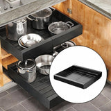 Maxbell Pull Out Cabinet Organizer Sturdy Expandable (11.81''-19.69'') for Pans Pots Black
