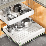 Maxbell Pull Out Cabinet Organizer Sturdy Expandable (11.81''-19.69'') for Pans Pots White