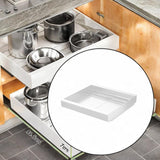 Maxbell Pull Out Cabinet Organizer Sturdy Expandable (11.81''-19.69'') for Pans Pots White