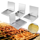 Maxbell Barbecue Plate Snack Container Oil Press Tray for Seafood Veggies Restaurant 22x26x3cm