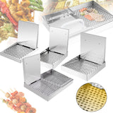 Maxbell Barbecue Plate Snack Container Oil Press Tray for Seafood Veggies Restaurant 22x26x3cm