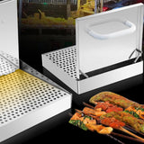 Maxbell Barbecue Plate Snack Container Oil Press Tray for Seafood Veggies Restaurant 22x26x3cm